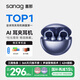 SANAG塞那S6S Pro骨傳導(dǎo)藍(lán)牙耳機(jī)耳夾概念開放式無線夾耳式不入耳聽力保護(hù)運(yùn)動(dòng)跑步通話降噪耳夾耳機(jī)