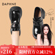 達芙妮（DAPHNE）厚底樂福鞋女一腳蹬女鞋2024春季新款百搭英倫風(fēng)復(fù)古小皮鞋 黑色 跟高6.5cm 37 標準碼