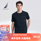 諾帝卡（NAUTICA）【商場同款】男裝夏季款休閑純棉短袖圓領(lǐng)套頭T恤男TO3102 藏青4NV（231） M