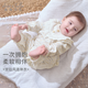 戴維貝拉（DAVE＆BELLA）新生兒連體衣0-6個月寶寶抗菌爬服哈衣2025秋裝新款嬰幼兒衣服 花朵印花【現(xiàn)貨】 73cm （建議身高66-73cm）