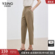 衣香麗影2025年夏裝新款高腰韓版優(yōu)雅時尚九分褲氣質(zhì)百搭休閑褲女 咖啡色 S 155