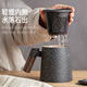 御卡爵馬克杯木柄陶瓷泡茶杯茶水分離辦公水杯帶蓋過(guò)濾大容量送禮品杯子 青石釉-注春杯