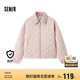 森馬（Semir）棉服女燈芯絨翻領(lǐng)菱形格復古2024冬三防寬松輕薄棉衣109724112007