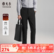 雅戈爾（YOUNGOR）休閑褲男士秋冬季青年男休閑褲高彈力復合保暖面料休閑褲子 黑色VCHZ339930AWK 34 175/84A