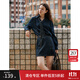 范思藍恩新復古回潮牛仔襯衫加半身裙套裝女秋裝2024新款長(cháng)袖襯衣短裙套裝 襯衫 M