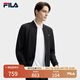 FILA 斐樂官方男裝梭織外套2025夏新款商務(wù)休閑簡約基礎(chǔ)防曬上衣 正黑色-BK XL 180/100A/XL