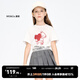 little MO&Co.5A抑菌 童裝女童純棉短袖印花t恤兒童上衣女男童洋氣 本白色2 160 160/76