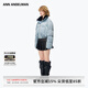 ANN ANDELMAN【明星同款】牛仔短款羽絨服外套藍(lán)色毛領(lǐng)加厚面包服 藍(lán)色 M