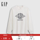 GAP男女裝2025秋季新款印花logo純棉寬松圓領(lǐng)長(cháng)袖T恤上衣786879 白色 L (175/96A)亞洲尺碼