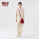 無印良品（MUJI） IDEE 男女通用 棉麻 刺繡 斜背包 無性別包包 紅色
