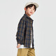 多多家兒童格子襯衫春秋款男童休閑棉長(cháng)袖中大童帥氣襯衣
