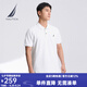 諾帝卡（NAUTICA）【單件直降】男裝25春夏新款商務(wù)休閑舒適親膚棉氨透氣短袖POLO男 白色1BW M