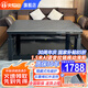 火焰山2025新款電熱取暖桌電暖桌長方形烤火爐桌子餐桌一體兩用升降茶幾電烤爐電暖爐家用烤火桌 1.5米澳洲巖 語音+電磁爐+移動滑輪+拉鏈桌罩