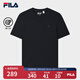 FILA 斐樂(lè )官方男子針織短袖衫2025秋新款時(shí)尚休閑舒適簡(jiǎn)約圓領(lǐng)T恤 傳奇藍-NV M 170/92A/M
