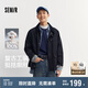 森馬（Semir）工裝外套男拼接燈芯絨翻領(lǐng)夾克秋季情侶裝寬松上衣101524108201