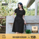 森馬[商場同款]連衣裙女設(shè)計(jì)感不規(guī)則2025夏木耳邊中長裙101325114041
