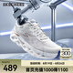 斯凱奇（Skechers）七夕禮物休閑鞋運(yùn)動(dòng)鞋男減震透氣舒適飛織男鞋網(wǎng)面鞋220546 白色/WHT 41