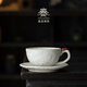 逸品春秋粉引白焰情書(shū)咖啡杯碟陶瓷茶杯品茗杯拿鐵拉花杯下午茶精致伴手禮 粉引【白焰情書(shū)】咖啡杯碟組合