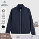 布克兄弟（BrooksBrothers）男士春夏立領(lǐng)羊毛羊絨輕薄夾克外套 4004-藏青色 M