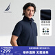 諾帝卡（NAUTICA）【單件直降】男裝25春夏新款棉氨珠地親膚多色短袖翻領(lǐng)T恤KE5101 藏青4NV M