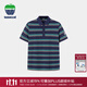 texwood【桑蠶絲】蘋(píng)果牌男士POLO衫四季翻領(lǐng)休閑短袖中年透氣棉T恤 寶藍 2XL