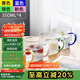 唯銘諾（WEIMINGNUO）錘紋玻璃杯家用泡茶杯耐熱加厚喝水杯帶把啤酒杯子套裝 四色350ML