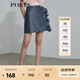 PORTS寶姿 商場同款新品女裝造型波點(diǎn)半身短裙SL8S004KFP023 丈青混色 L 8