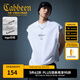 卡賓（CABBEEN）【洗水潑墨】男裝 美式街頭背心厚板網(wǎng)眼logo印花無袖上衣 漂白色02 M /170/48