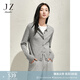 玖姿·安娜蔻優(yōu)雅通勤miu系羊毛寬松開(kāi)衫針織衫女2025春季新款 淺灰 S