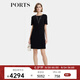 PORTS寶姿商場(chǎng)同款春季新品女裝領(lǐng)邊裝飾連衣裙LP8D064NWB011 黑色 XS (2)