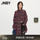JNBY/江南布衣春夏襯衫連衣裙寬松印花翻領(lǐng)襯衫休閑外套女5N4G13820 853/雜桔 L