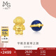 周生生七夕禮物黃金耳釘足金航天員青金石星球耳飾女91841E定價(jià)