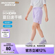 Skechers斯凱奇兒童運(yùn)動(dòng)褲新款夏季舒適速干男女童短袖短褲P225K070 短褲/蘭花紫色/01X5 120
