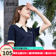 百圖betu女裝春夏新款T恤時(shí)髦拼色polo領(lǐng)寬松百搭T恤女2403T15 寶蘭 M