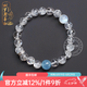 柯羅奧蒂 KORATTE白水晶手串女海藍(lán)寶粉晶飾品療愈禮物白阿塞手鏈送老婆情人節(jié)飾品 白阿塞-海藍(lán)寶款 14cm