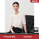 衣香麗影泡泡袖天絲襯衫女夏季木耳邊優(yōu)雅小衫 白色 L
