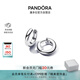 潘多拉（PANDORA）雙生圓形耳環(huán)銀色閉口耳環(huán)經(jīng)典簡約百搭生日禮物送女友