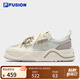 FILA FUSION斐樂潮牌女鞋滑板生活鞋2025夏新款50-50帆布鞋休閑鞋 冰淇淋綠/苜蓿綠-IA 37.5