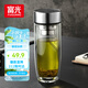 富光玻璃杯雙層 帶茶隔高硼硅玻璃水杯 茶水分離車載泡茶杯子男320ml
