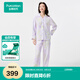 全棉時代新品家居服親膚透氣越穿越柔女士純棉睡衣空氣褶皺紗