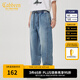 卡賓男裝寬松牛仔褲春夏款LOGO刺繡長(zhǎng)褲束腳褲潮流Y 天藍(lán)色37 L (175) 50/175