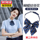 曇蓓漫銀行領(lǐng)花女士領(lǐng)結(jié)職場兼職日結(jié)學(xué)生校服蝴蝶結(jié)郵政工裝襯衣空姐 蝴蝶結(jié)領(lǐng)花【藍(lán)底金條】 免打結(jié) 適合多種職業(yè)/襯衣/校服