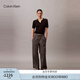 Calvin KleinJeans25早秋新款女士美式運動ck松緊抽繩腰工裝風休閑褲47C637G STN-暗灰 L (6)