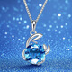 鉑禾藍托帕石十二星座項鏈女學(xué)生款水晶寶石銀鎖骨鏈吊墜時(shí)尚飾品禮物 【順豐+禮盒】托帕石巨蟹座 925銀配40+5cm盒子鏈