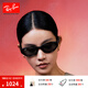 雷朋（RayBan）【2025春夏新品】雷朋枕形墨鏡男女款窄框防曬太陽鏡0RB4457D禮物 667787黑框深灰色鏡片55mm 尺寸55