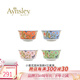 AYNSLEY英國安斯麗小屋花園溫莎系列骨瓷飯碗湯碗歐式餐具陶瓷高顏值家用 4只裝米飯碗 15.6cm