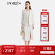 PORTS寶姿女裝2025春夏新款時(shí)尚無(wú)領(lǐng)奶白色胸針裝飾中袖西裝短夾克 奶白色 XXS