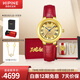西普尼金表（HIPINE）金表女純金999足金黃金手表復(fù)古腕表防水時(shí)尚石英表七夕禮物女友 【光殼金面鋼扣】金重3.5g+