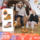 駱駝（CAMEL）【山丘】經(jīng)典大黃靴戶外工裝馬丁靴 L23W076065R 土黃（絨里） 38