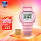 卡西歐（CASIO）電子手表女baby-g網(wǎng)紅小方塊樹脂運(yùn)動防水學(xué)生520送女友禮物 DW-5600SC-4潮流清新粉
